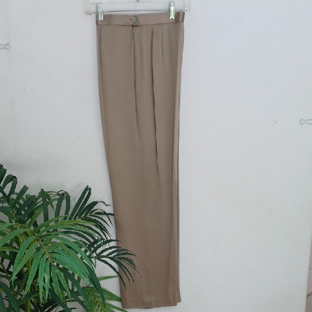 Carlisle Taupe Straight-Leg Dress Pants